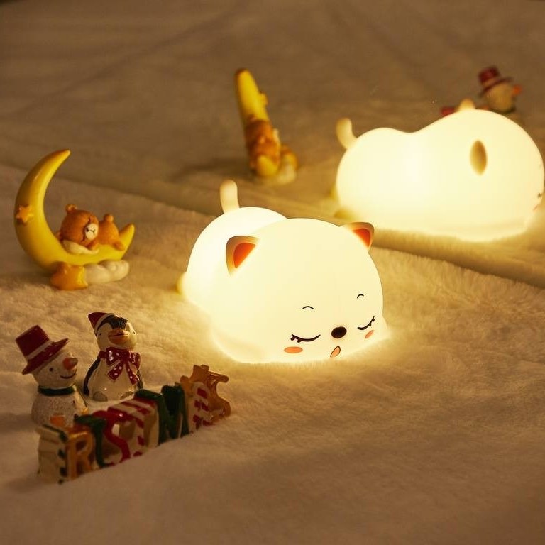 چراغ خواب سیلیکونی گربه پلاس