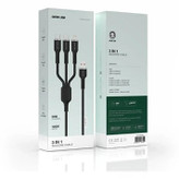 کابل شارژ 3 کاره گرین لاین مدل Green Lion Braided 3IN1 Fast Charging